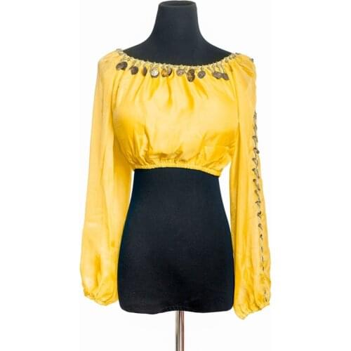 Women sexy tribal dance costume belly dance sequin accessories off-the-shoulder belly dance top belly dancing top dancer wear