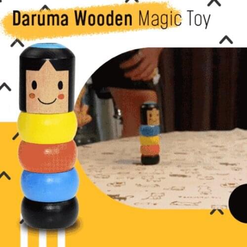 1 set Magic Toy Close Up Stage Magic Props Fun Toy Accessory Immortal Daruma Unbreakable Wooden Man Magic Tricks Dropshipping