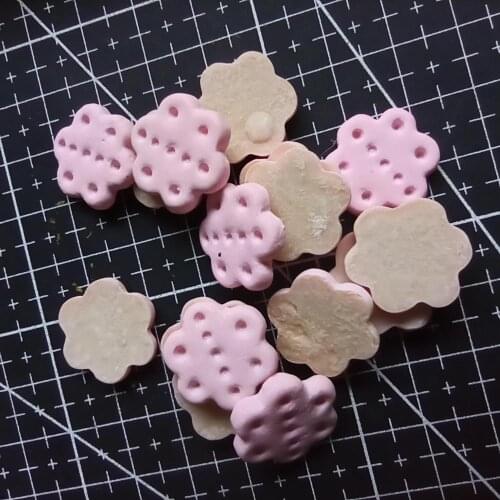 1pcs/lot resin flat back flower cookie 17mm simulation of food Cabochon Scrapbook DIY phone decoration