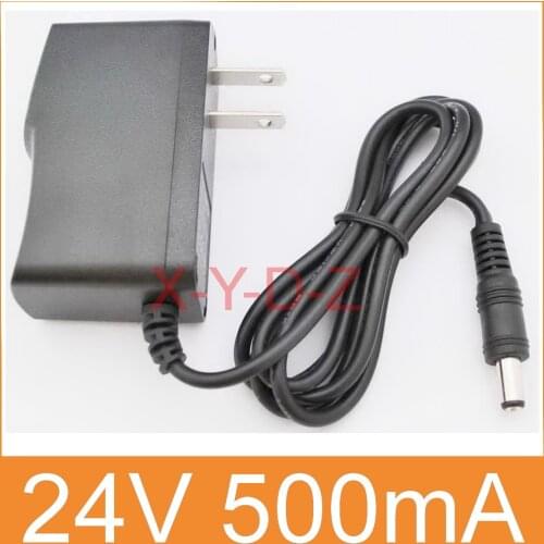 1PCS High quality DC 24V 500mA IC program AC 100V-240V Converter Switching power adapter Supply US Plug DC 5.5mm x 2.1-2.5mm