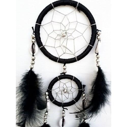 DIY 1pc Handmade Dream Catcher With Feathers Wall Hanging Decoration Ornament