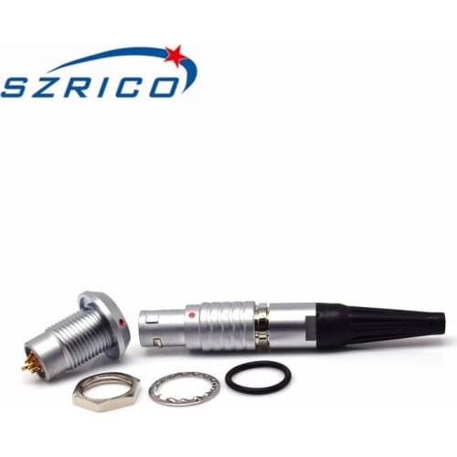 2 To 16 Pin M12 HGG FGG 1B Seal Type Socket Plug Male Female Multipole Welding Cable Shut Off Quick Push Pull Connector