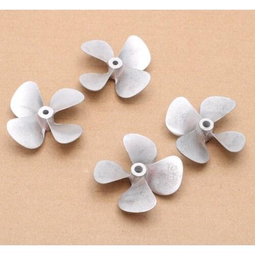 4x60mm Zinc Alloy 4 Blades Propeller Full Immersion Metal Paddle CW CCW Spare Parts for RC Fishing Bait Tug Boat Load Ship