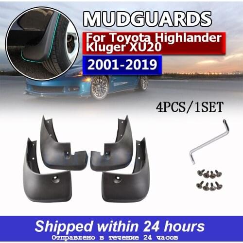 4Pcs Mud Flaps Splash Guards For Toyota Highlander Kluger XU20 2001-2007 Front and Rear Mudguards