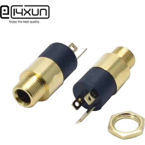5PCS 3.5MM cylindrical socket PJ-392 Stereo Female Socket Jack with Screw 3.5 Audio Video Headphone Connector PJ392 GOLD PLATED