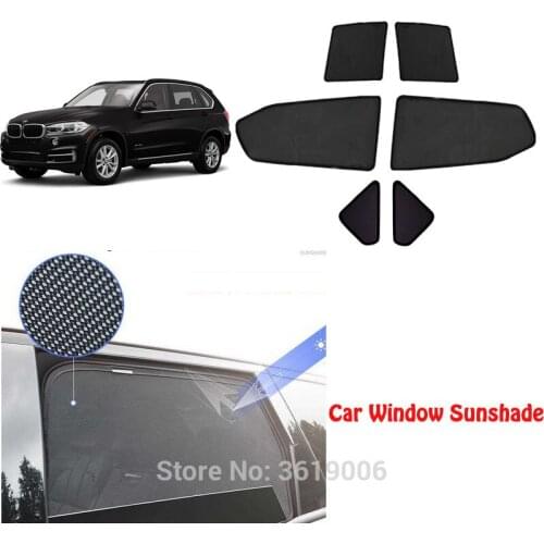 6pcs High-end custom For BMW X5 2014-2018 card type magnetic car curtain sun shade car window shade car styling