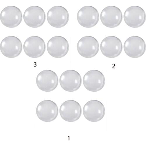 Door Knob Wall Protector Rubber Door Stopper Self-Adhesive with Strong Stickiness 6Pcs Transparent Round Silicone Pads