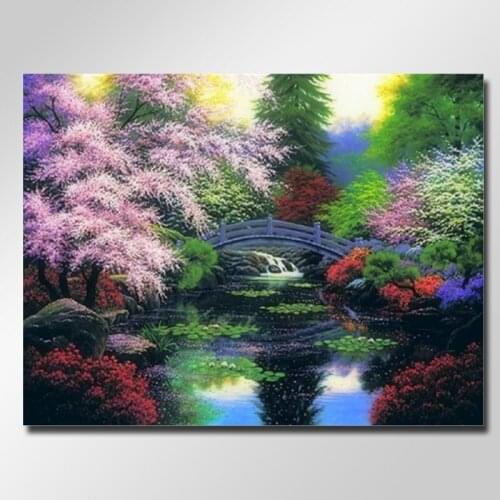 Diamond painting Bridge of Tranquility diamond embroidery rhinestones icons diamond mosaic sale Cross stitch Home decoration