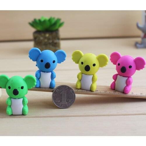 Free ship!1lot=36pc!Creative cartoon cute Koala animal rubber eraser/ stationery for children students/gift toy eraser