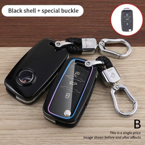 Carbon Fiber Car Smart Key Cover Case For Volkswagen VW POLO Tiguan Passat B5 B6 B7 Golf MK6 EOS Scirocco Jetta Protect Shell