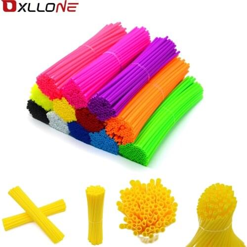 72 piece Motorcycle Wheel Rim Spoke Skins Covers Wrap Tubes White Red Dark blue Sky Blue Yellow Purple Pink Green Orange Grass