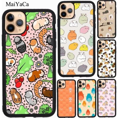 MaiYaCa Guinea Pig Hamster Collage Case For iPhone 11 Pro Max 12 Pro Max mini XS X XR SE 2020 6S 7 8 Plus Fundas