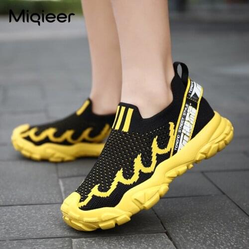 Kids Shoes Summer Boys Knit Sport Shoes Girls Casual Sneakers Soft Non-slip Breathable Mesh Slip-Ons ​Running Childrens Shoe