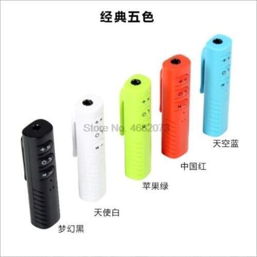 By dhl or ems 20pcs Wireless Car Bluetooth Aux Receiver Adapter 3.5mm Jack 4.1 BT Car Kit ux Bluetooth Audio Music Receiver