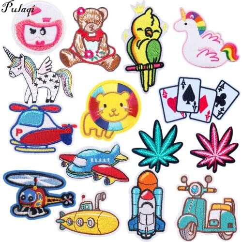 DIY Cartoon Lion Patches On Clothing Iron On Patches Lovely Animal Appliques For Clothing Stripes Embroidery Badges Accessories