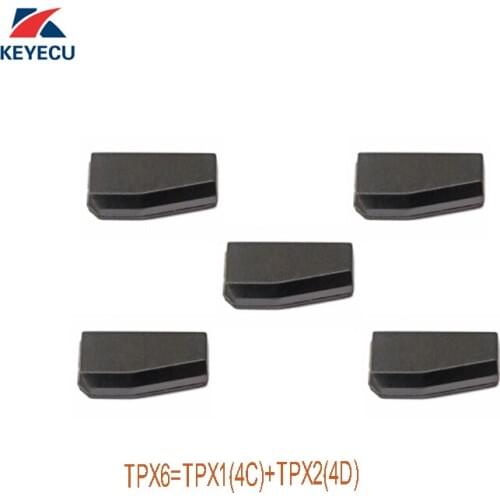 KEYECU 5Pcs JMA Carbon TPX6 Repeatable Clone Chip (TPX6=TPX1(4C)+TPX2(4D))