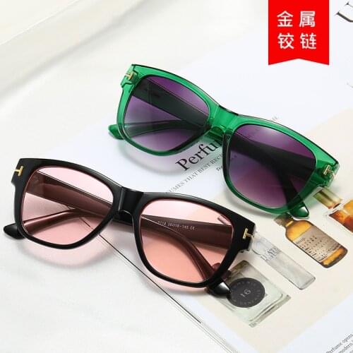 Korean Fashion Retro Square Sunglasses women men TF brand design Candy-colored sun glassses tom Ford oculos de sol masculino