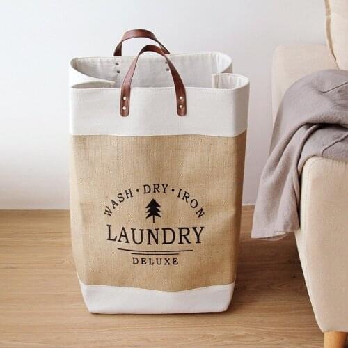 Storage Basket Clothes Toy Sundries Storage Cloth Art Literary Handle Basket Storage Box Organizer Storage Bin Toy Storage