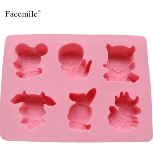 Rabbit Tiger Snakes Rats dragon Fondant Zodiac Silicone Cake Chocolate Soap Cookie Cutter Cake Christmas Decorating Tools