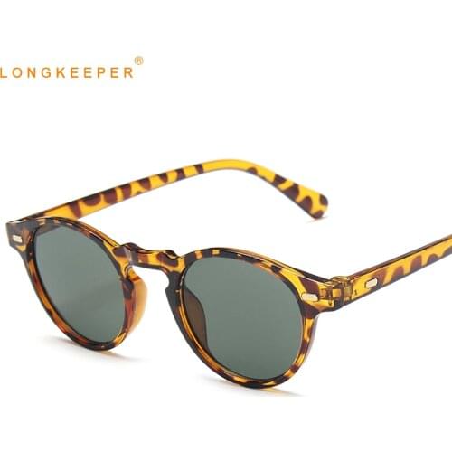 Vintage Small Frame Round Sunglasses Women Men 2020 Fashion Rivet Sun Glasses Female Driving Shades UV400 Gafas De Sol Okulary