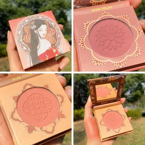 1pc Monochrome Blush Rouge Palette Long Lasting Blush Palette Natural Contour Eye Shadow Cheek Face Makeup Tool