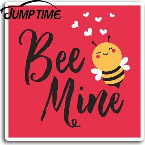 Jump Time for Bee Mine Cute Vinyl Stickers Love Heart Sticker Laptop Luggage Auto Bumper Motor Decal Waterproof Car Accessories