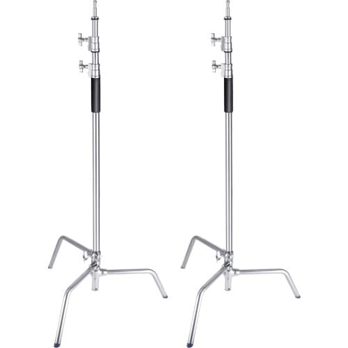 Neewer 2 Packs/3 Packs Stainless Steel Heavy Duty C-Stand, 1.5-3 meters Adjustable Photographic Sturdy Tripod