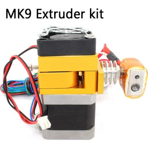 New MK9 Extruder 12V 0.4mm Nozzle 100K Thermistor for ANYCUBIC 3D Printers Prusa I3 Makerbot/diy models 1.75mm Upgrade MK8