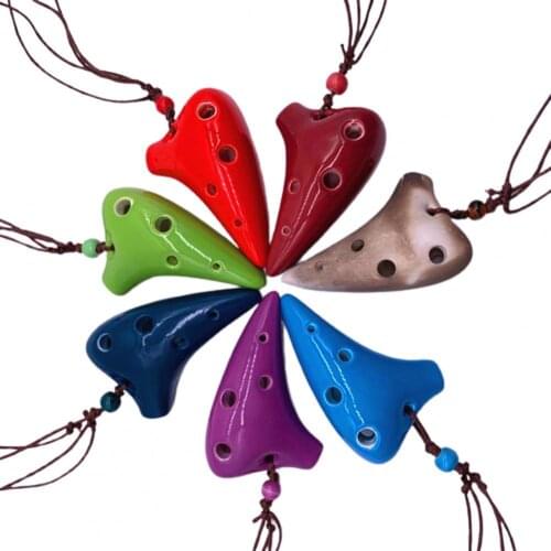 Ocarina 6 Hole Musical Instrument Ceramic Music Lover Mini Ocarina for Music Lover Ocarina 6 Hole Musical Instrument Ceramic