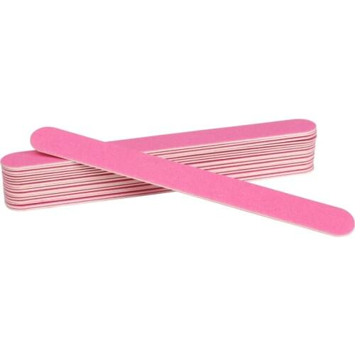 10Pcs/lot Pink Wooden Sandpaper Nail File 180/240 Grit Double Sided Sanding Buffer Block For UV Gel Polish Manicure Tool Set