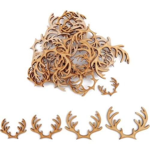 Reindeer Antler christmas MDF Craft Shapes Wooden Blank Decoration Embellishment