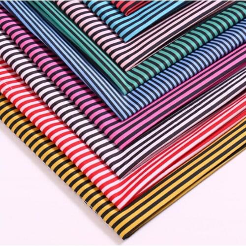 DIY Handmade Home Decoration Stripe Dress Cotton Cloths Fabric Sewing Plaid Ripstop Stripe Cloth Patchwork Bedding Fabric Cloth