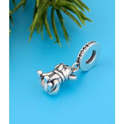 Cute Dog Animal Dangle Charms Fit Original Necklace Bracelet DIY Jewelry Making 925 Sterling Silver Pendant Beads