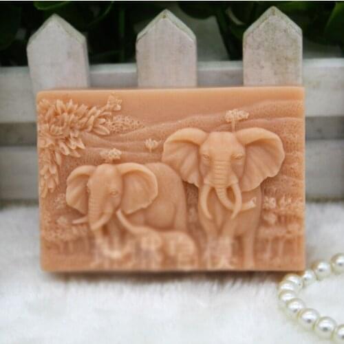 Elephant DIY Silicone soap mold elephant handmade soap molds silica gel moulds candle mould cake decorations baking tools