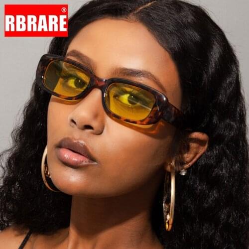 RBRARE Classic Small Frame Sunglasses Women 2021 Luxury Brand Rectangle Sunglasses Gradient Candy Colors Shades for Women Lentes