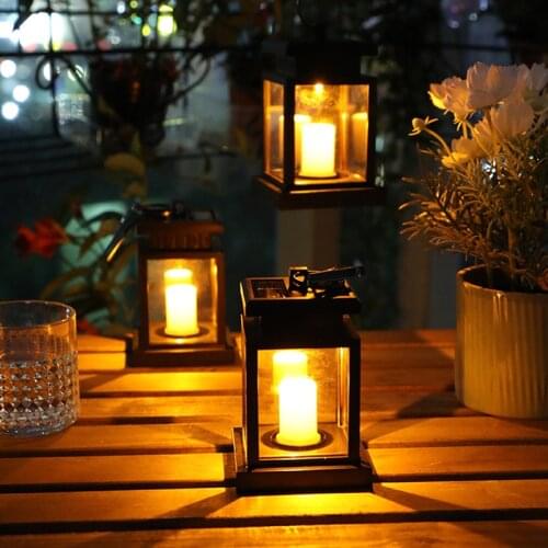 Led Solar Landscape Lamp Christmas Star Copper Wire Decorative Lantern Outdoor Garden Courtyard Hanging Light Solar Candle Light