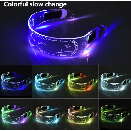 Led Cool Luminous Glasses Futuristic Technology Luminous Glasses EL Luminous Glasses Are Suitable for Halloween And Christmas