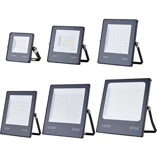 LED Flood Light IP66 Waterproof 220V 10W 20W 30W 50W 100W 150W Outdoor Garden Projector Lighting Spotlight Wall Floodlights
