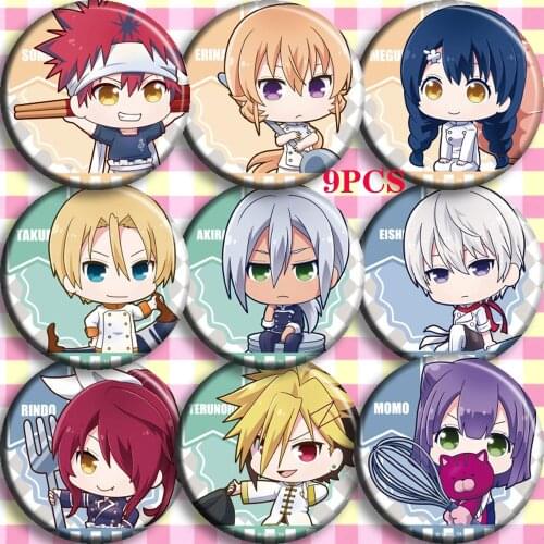 Japan Anime Food Wars!Shokugeki no Soma Yukihira soma Cosplay Badge Cartoon Collect Backpack Bag Badge Button Brooch Pin Gifts