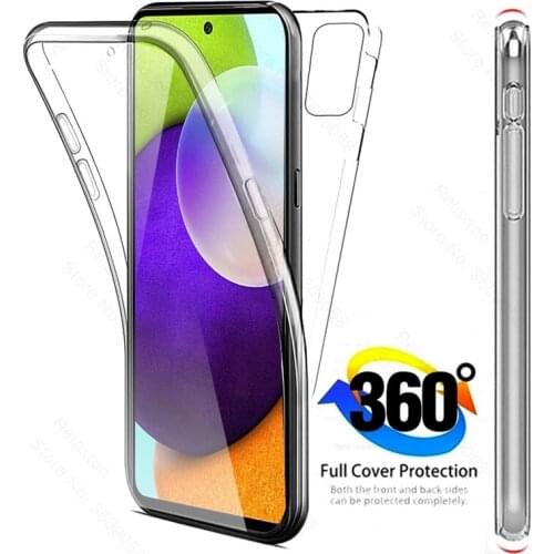 360 Degrees Full Protective Shell for Samsung Galaxy A52 A 52 2021 4G 5G Case Crystal Clear Soft Silicone TPU Gel Cover 6.5
