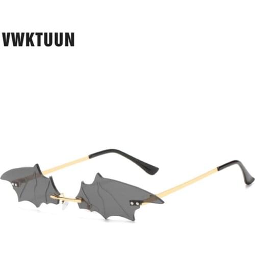 VWKTUUN Rimless Sunglasses Woman Colorful Ban Shaped Glasses UV400 Driving Driver Shades Women Sunglasses Sexy Club Sun glasses