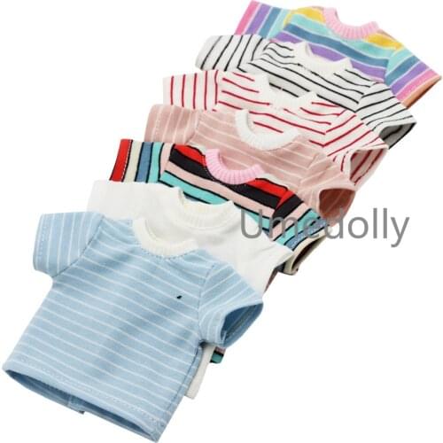 1/6BJD Doll 'S Clothing Accessories Six-Point Doll Toy Striped T-shirt Short-Sleeved Top Summer Underwear