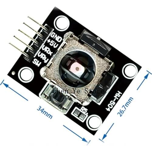 5pcs JoyStick 5Pin 5 PIN Breakout Module Switch Shield Board For PS2 Joystick Game Controller Two Way Rocker 10K Resistor 2.54mm