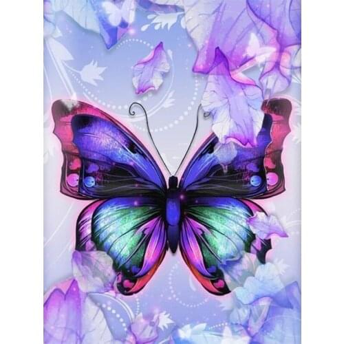 5D Diy Diamond Painting Kits Butterfly Pattern Full Round With AB Drill Art Crystal Mosaic Embroidery Painting New Year Gift