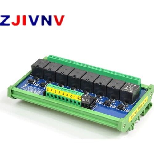8 Channels 5V Optocoupler Isolation Relay Module Supply Voltage DC 5V Trigger Signal DC 3.3V 5V 12V 24V BMZ08R1-E