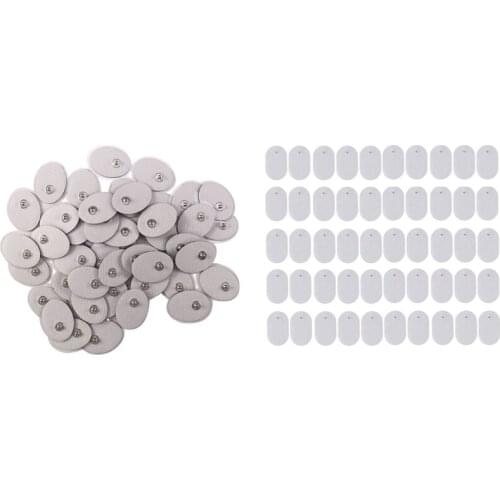 100Pcs Electrode Self Adhesive Pads for Slimming Massager Tens Acupuncture Pulse - 50Pcs 30 x 40Cmm & 50Pcs44 x 67Mm