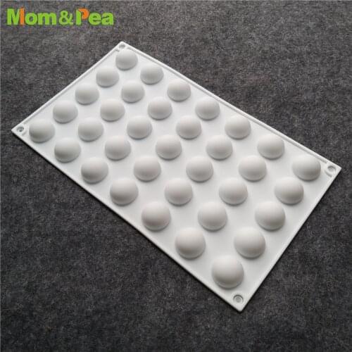 GT16-21 35-cavity Half Ball Shaped 2.5cm Silicone Mold Dessert Mousse Mould Cake Decoration Tools