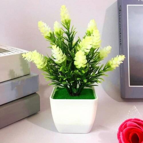 Artificial Plants Decorative Pine Cone Pattern Plastic Lifelike Artificial Plants Bonsai for Decorating