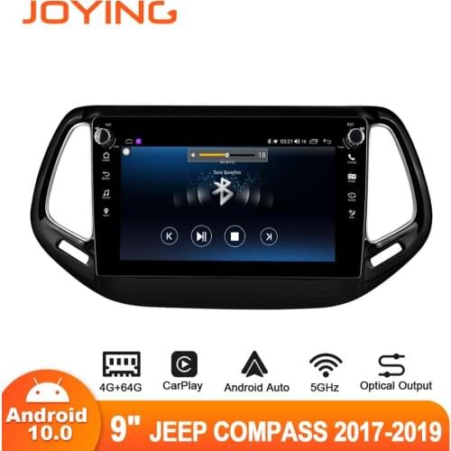 Joying 9" Android10 Car Radio Player for Jeep Compass 2017-2019 GPS Carplay DSP SPDIF Subwoofer DAB DVR OBD 5GWIFI IPS1280*720