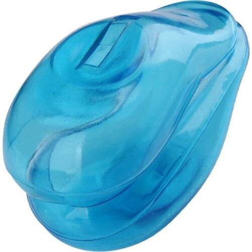 2PCS Blue Clear Silicone Ear Cover Hair Dye Shield Protect Salon Color